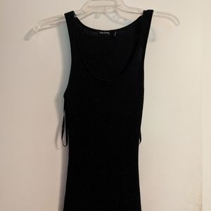 Daisy Fuentes ribbed/black shimmer tank - size Medium